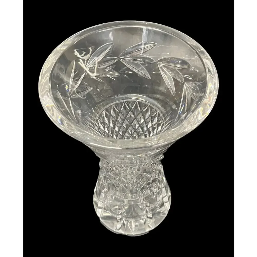 Vintage Corset Galway Irish Glass Crystal Leah Flared Hourglass 6